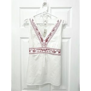 Ann Taylor LOFT Embroidered Sleeveless Top